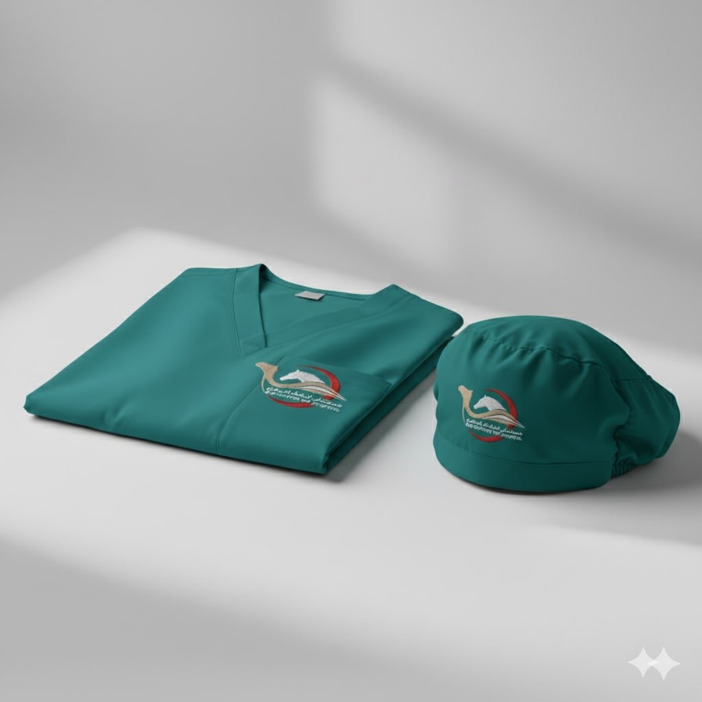 Medical scrubs and hospital uniforms with logo printing - Albashaer Veterinary Hospital