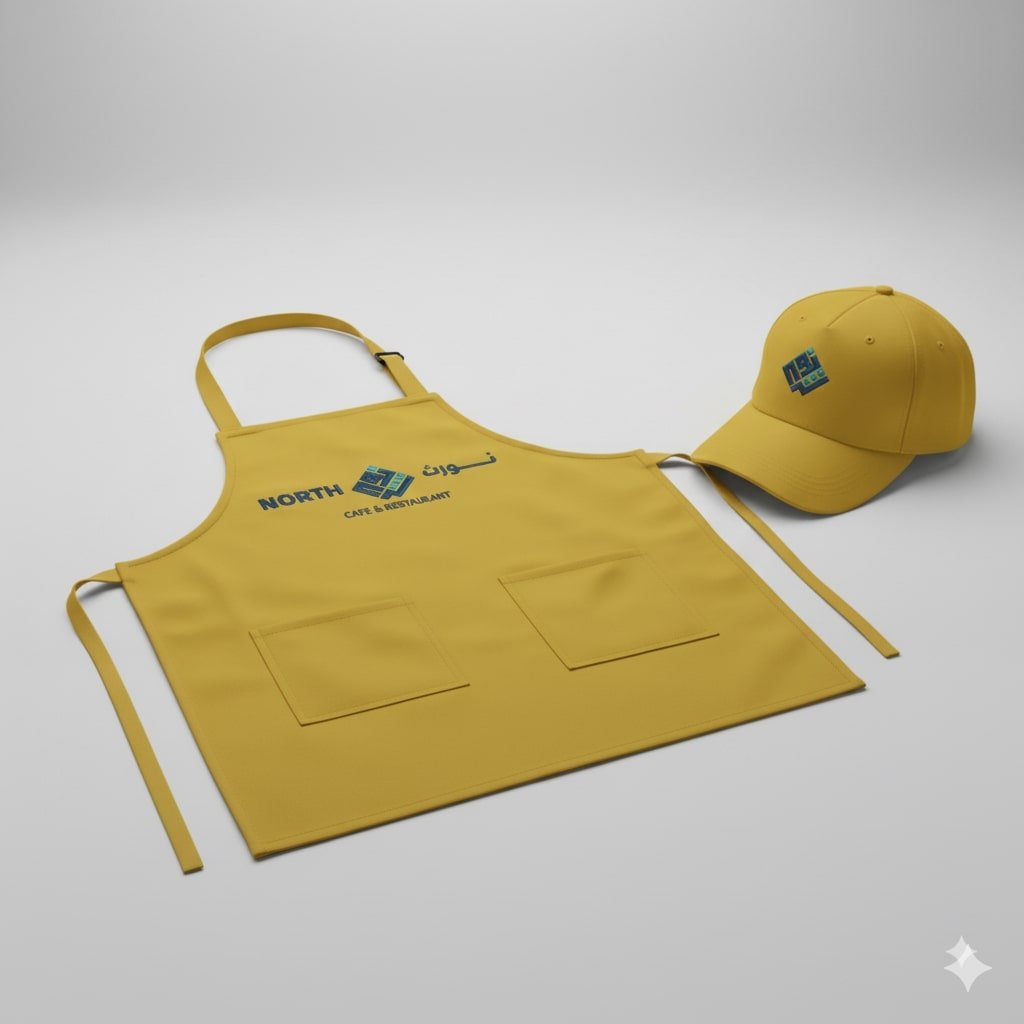 Restaurant uniforms with logo embroidery and logo printing - North Cafe restaurant